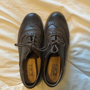 Miz Mooz Dark Brown Oxfords W size 37.5/7